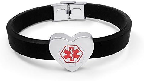 Free Engraving- Stainless Steel Polished Medical Alert ID Tag Identification UNISEX Bracelet - MEDI.D 61