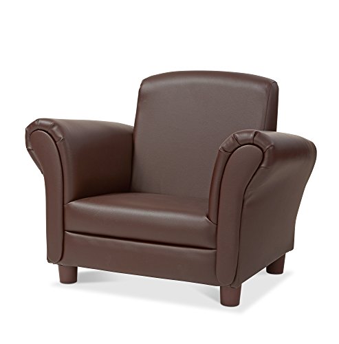 Melissa & Doug Child's Armchair - Coffee Faux Leather Children's Furniture - Amazon Exclusive