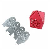 Fellibay Metal Cutting Dies Stencil Template Mould Cutting Dies Embossing Dies for DIY Gift Candy Box Christmas Bags (Flower Heart)