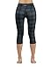 ODODOS Women's High Waisted Pattern Capri Leggings, Yoga Workout Yoga Capris, LinearTribal, Small