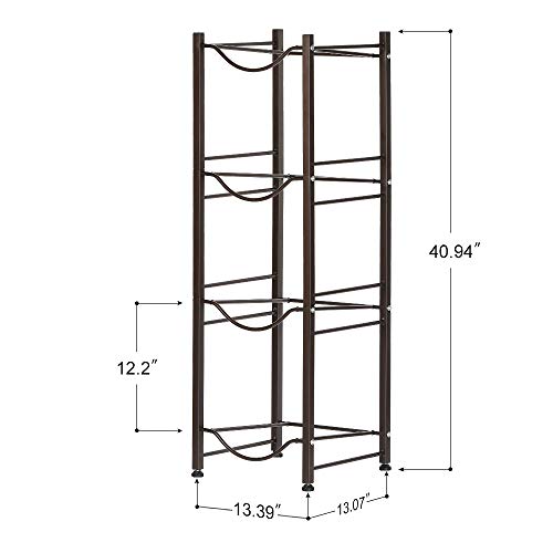 Nandae Water Cooler Jug Rack, 4-Tier Heavy Duty Water Bottle Holder Storage Rack for 5 Gallon Water Dispenser, Save Space