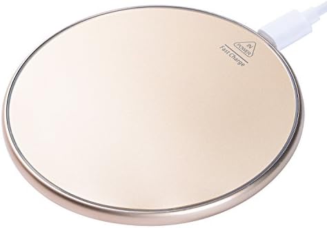 Fast Wireless Charger for iPhone 8 iPhone X Samsung Galaxy S8 Note 8 and All Qi-Enabled Devices Quick Charger Pad ( Color : Gold )