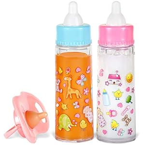 Exquisite Buggy My Sweet Baby Disappearing Magic Bottles – Includes 1 Milk, 1 Juice Bottle with Pacifier for Baby Doll…