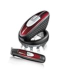 Conair Even Cut Rotary Hair Cut Cutting System; Lithium Ion with Bonus Trimmer; Red