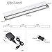 LED Under Cabinet Lighting Touch Control, Dimmable Under Counter Light Strips for Kitchen Closet, Shelf, 3pc Light Bars Kit, 12W 1200 Lumen, 4000K Nature White