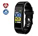 Smart Watch Fitness Tracker, Fitness Watch,Heart Rate Monitor, Waterproof Smart Fitness Band with Step Counter, Calorie Counter, Pedometer Watch for Kids Women and Men (Black2)