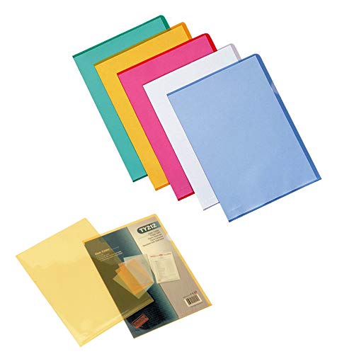 L Folders Size A4, Orange Peel Finish, Transparent Color, Pack of 12