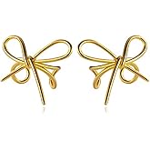 Reffeer Solid 925 Sterling Silver Bow Cuff Earrings Wraps for Women Teens Ribbon Bowknot Cuff Earrings Clip Ons