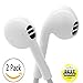 Earphones, Wemoo 2 Pack iPhone Earbuds With Microphone Headphones With Mic Earphones for apple iPhone 6s 6 Plus 5s 5 5c 4s 4 iPad 1 2 3 7 8 9 Earbuds Earphones Earpods.