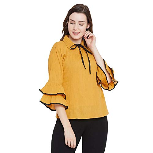 Yellow Bell Sleeve Top Top Sellers, 55 