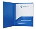 STEMSFX 6 Pack Heavy Duty Plastic 2 Pocket Folder (Assorted Colors) for Letter Size Papers, Includes Business Card Slot