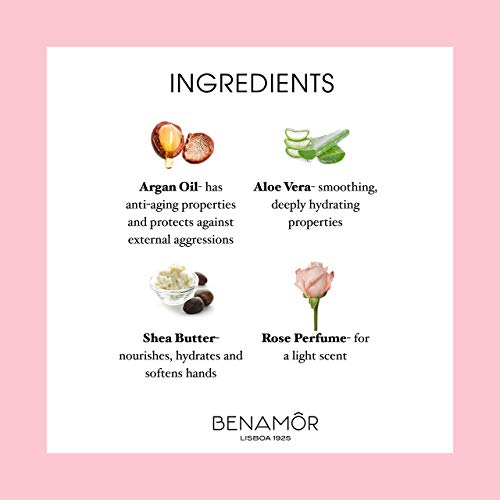 Benamôr Rose Amelie Moisturizing Hand Cream | Rose Scented Hand Cream with Shea Butter | Argan Oil Cream for Women | All… - Image 2