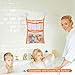 Bath Toy Organizer, SUNDOKI Bath Toy Holder Storage Bags with 4 Suction Cup Hooks and 2 Bath Toy Nets for Kids, Toddlers and Adults (Orange)