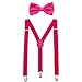habibee Suspender and Bow Tie Set for Men Adjustable Braces with Y Back, Diverse Colors, Strong Clips