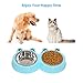 UPSKY 2-in-1 Elevated Dog Bowls Slow Feeder for Large Dog, No Spill Dog Water Bowl and Stainless Steel Dog Food Bowl Dispenser for Small Medium Large Dogs