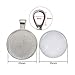 Shappy 24 Pieces 25 mm Round Glass Dome Tiles Clear Cameo with 24 Pieces Pendant Bezel Round Trays (Silver and Clear)