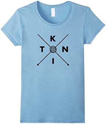 Womens Knit T-shirt with Knitting Needles &amp; Ball of Yarn