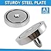 Supremacy Co. 881 lbs Pulling Force (400 kg) Fishing Magnet- Premium N52 Grade Neodymium Fishing Magnet with M10 Eyebolt - Countersunk Hole Diameter 3.54 inch (90mm) for Magnetic Fishing