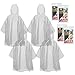 The Clean Explorer Disposable Rain Ponchos with Hood and Drawstring: Extra Thick (Adult and Child Sizes) (Clear - Adult Size)