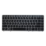 Replacement Keyboard for HP EliteBook 840 G1 G2 / 850 G1 G2 / HP ZBook 14 Mobile Workstation Series Laptop Silver Frame With Pointer and Backlight