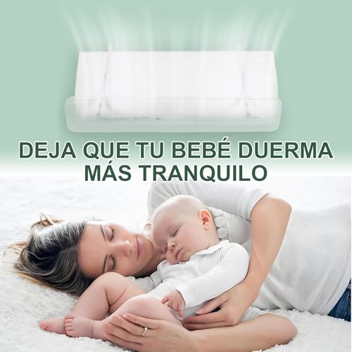 Deflector de Aire Acondicionado Ajustable,Deflector Aire para Minisplit Transparente,Golpe Antidirecto,Ajuste 270°,Cubierta Protectora Deflector Aire Retráctil para el Hogar,Apto para Todas Estaciones