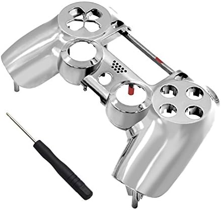 GamesBunds PS4 Controller Front Shell, Portable and Ultra-light Game Controller Front Cover Perfect for Sony Playstation Four Game Controller, PS 4 (Silver)