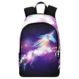 InterestPrint Fantasy Unicorn Star Custom Casual Backpack School Bag Travel Daypack Gift