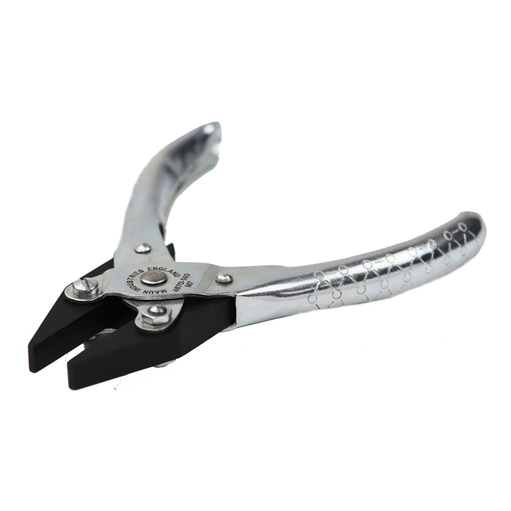 Maun 4870-160 Smooth Jaws Flat Nose Parallel Plier 160 mm | Smooth Parallel Jaws for A Firm Grip Without Damage | Open Throat to Hold Wire and Rod | Professional Quality