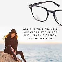 Amazon Com The Panorama Quality Bifocal Reading Glasses Reading Glasses You Can Wear All The Time 1 25 Black Health Personal Care