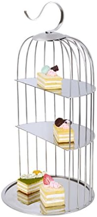 GAIXIA Continental Twist Line Bird Cage Snack Stand Creative Afternoon Tea Pastry Rack Sushi Rack Cake Dessert Table Bird Cage Fruit Plate Fruit tray
