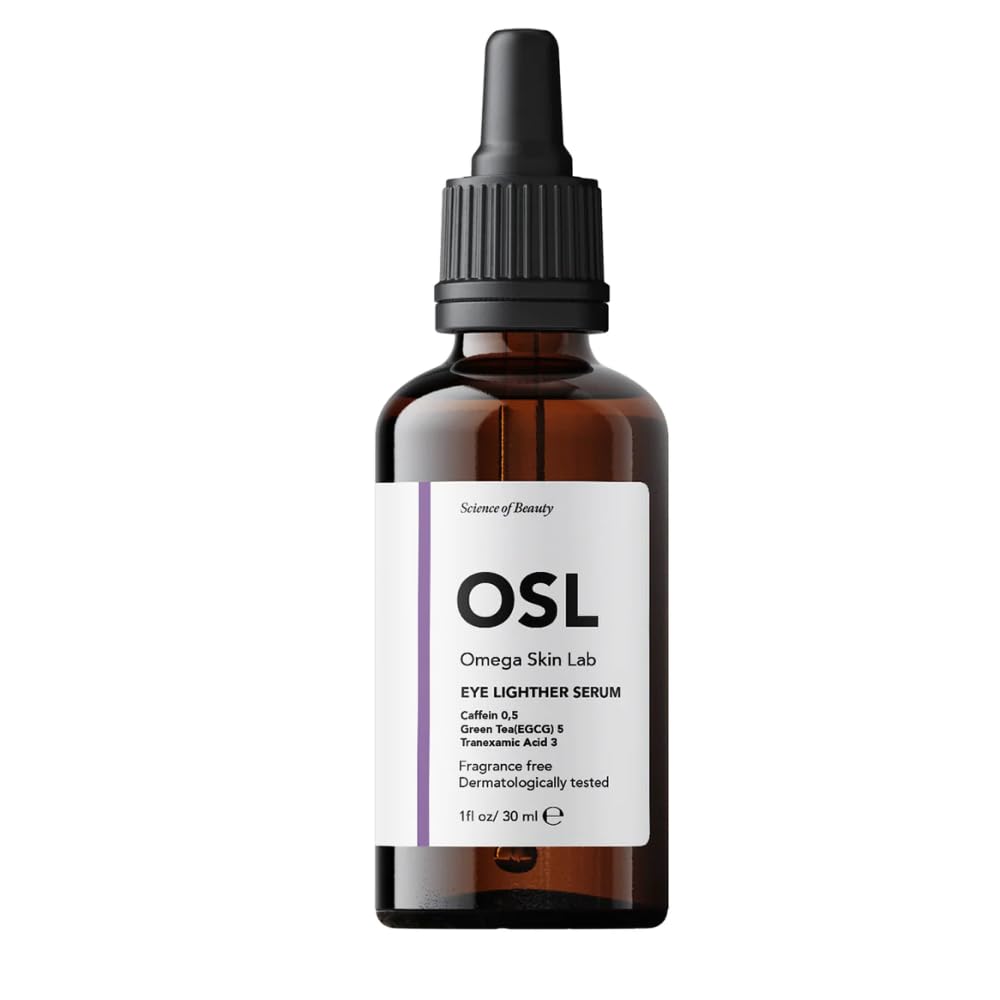 OSL Omega Skin Lab OSL Friendly Eye Lighter Serum 30ML - Skin Care Face Serum with 0.5% Caffeine, 3% Tranexamic Acid & Green Tea - Eye Serum for Enhanced Eye Contour Nourishment