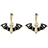 Aloha Earrings Non Pierced Gold Tone Clip On Halloween Dangling Earrings