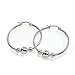 Hoops & Loops - Sterling Silver Beaded Ball Click Top Hoop Earrings in Sterling Silver