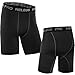 Neleus Men's 3 Pack Performance Compression Shorts,146,Black,Large