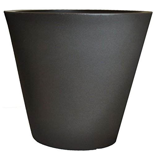 Tusco CR13BK Cosmopolitan Round Planter, 13