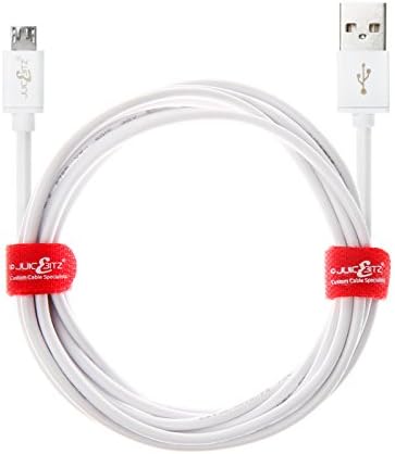 JuicEBitz 5m Long Console Charger Lead - Micro USB - Play & Charge Cable for Sony Playstation PS4 Dualshock Controller Xbox One Game Pad (5m, White)