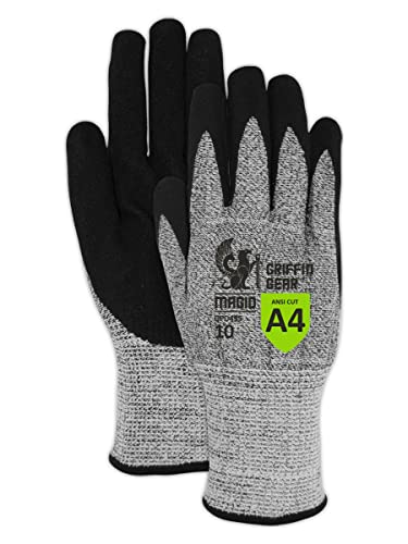 Magid Griffin Gear A4 Cut Gloves, Sandy Nitrile, 144 Pairs