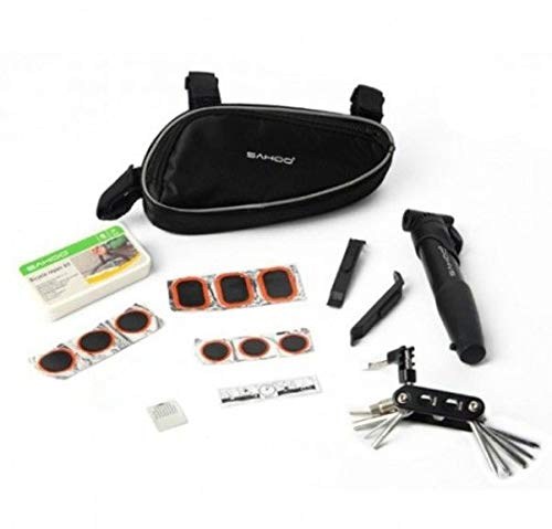 Sahoo Cycling Bicycle Bike Repair Tools Kit Set with Pump Box Bag Black[H9617 ]
