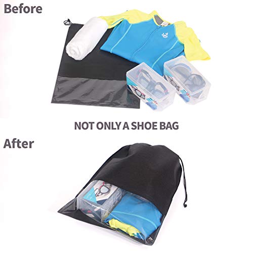 24PCS Travel shoe bags Waterproof Non-Woven With Rope for Men and Women Organizers, X-Large - Thumbnail 4