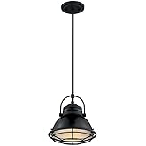 Nuvo Upton-1 Light Small Pendant in Nautical/Coastal Style-9.75 Inches Wide by 10.13 Inches High-Gloss Black/Silver Finish