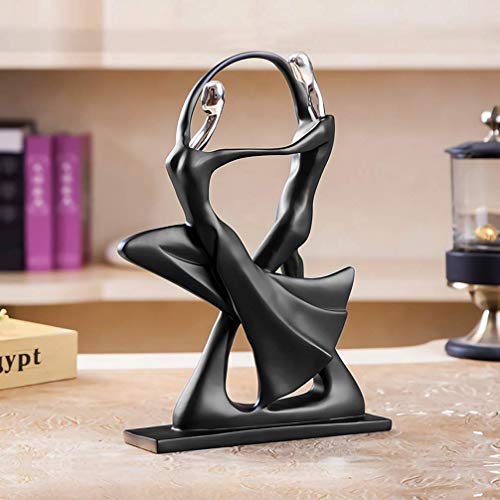 NBHUZEHUA Romantic Birthday Wedding for Her Parents Couple Dancing Sculpture Love Statue Home Decor - Thumbnail 2