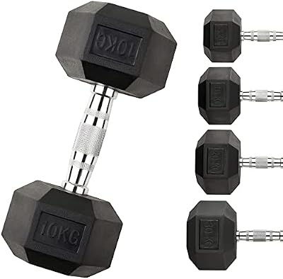 Fashion Thirsty Northern Hex Dumbbells 2.5kg x2 Pair Rubber Coated Hex Weight
