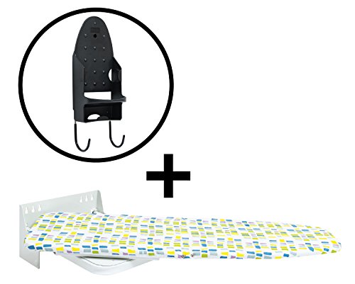 Wall-Mounted Ironing Board - Additional Iron Rest - Durable, Safe and Stable - Easy to Mount and Use - Swivels 90° in Both Directions - Stylish Design