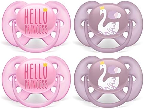 AVENT Philips Ultra Soft Pacifier, 6-18 Months, Hello Princess