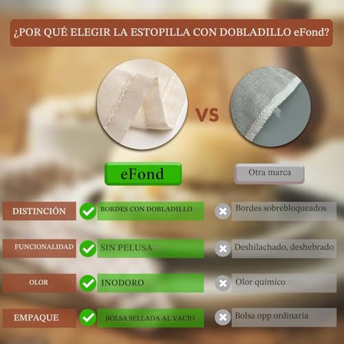 eFond 8 Pieces Reusable Pure Cotton Filter Fabrics Unbleached 50 x 50 cm – Ultra-Thin Washable Strainer for Cheese, Juices and Kitchen – Grade 100 (Filtration Cloth, Cheese Cloth)