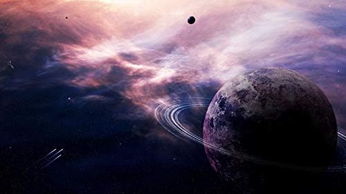 Planets Stars Lights Sci Fi Painting by Numbers DIY Modern Wall Art Picture or Adults Kids Beginner Acrylic Paint on Canvas Hand Painted Home Decoration Gift Frameless 40x50 cm
