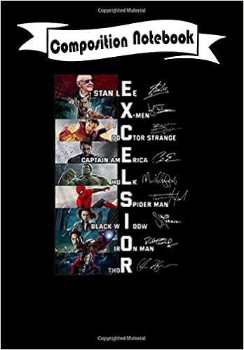 Composition Notebook Excelsior Stan Lee Marvel Character Signatures Journal 6 X 9 100 Page Blank Lined Paperback Journal Notebook Notebook Hot Top Movies Vin Amazon Com Books
