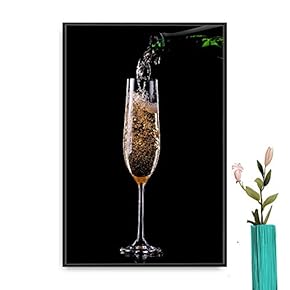 Framed Canvas Wall Art Red Wine Canvas Prints Home Artwork Decoration for Living Room,Bedroom - 16x24 inches
