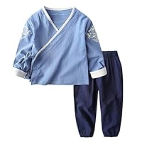 KINDOYO Baby Boys Spring Autumn Tang Suit Chinese Style Clothing 2 Piece Set