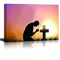 Canvas Wall Art Easter Day Theme Canvas Prints Home Artwork Decoration for Living Room Bedroom - 12x18 inches